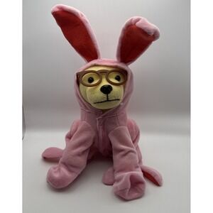 Raising Cane's 2025 Pink Bunny Cane Plush "A Christmas Story" Ralphie Cane Dog